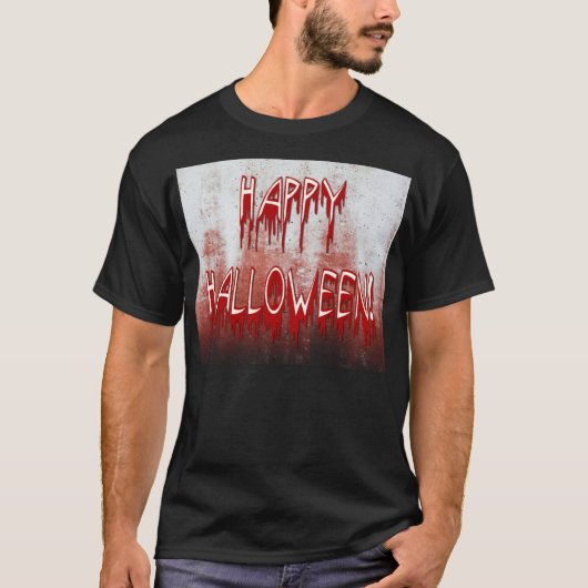 Lieve Happy Halloween Bloed Geproduceerd Mannen T- T-shirt (Voorkant)