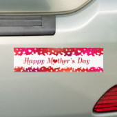 Lieve Happy Moederdag Hearts Bumpersticker (Op auto)