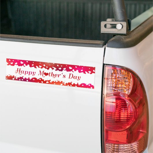 Lieve Happy Moederdag Hearts Bumpersticker (Op Truck)