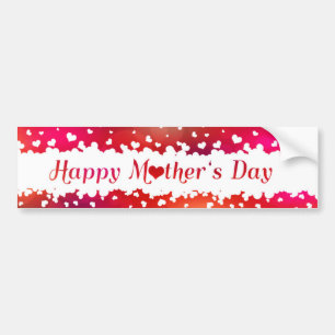 Lieve Happy Moederdag Hearts Bumpersticker