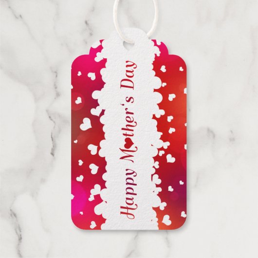 Lieve Happy Moederdag Hearts Cadeaulabels (Achterkant)