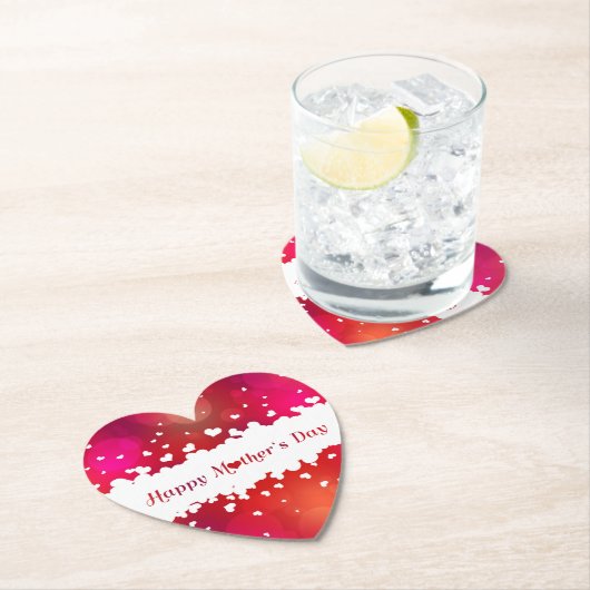 Lieve Happy Moederdag Hearts Kartonnen Onderzetters (Insitu)