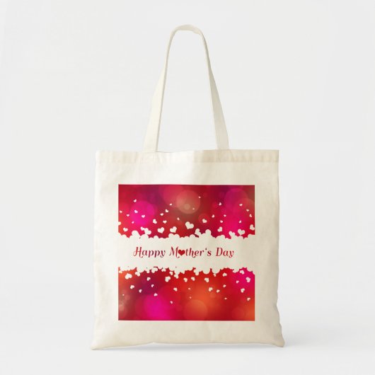 Lieve Happy Moederdag Hearts Tote Bag (Voorkant)