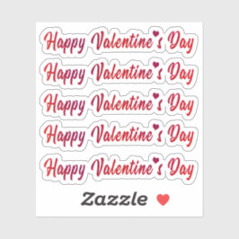 Lieve Happy Valentijnsdag Typografie Lettering Sticker