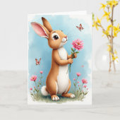 Lieve Harige Vriend Bloemkaart Kaart (Gele Bloem)