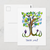 Lieve Hart Boom DANK JE WEL Briefkaart (Voorkant / Achterkant)