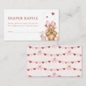 Lieve Hartbeer Luier Raffle Kaart (Voorkant / Achterkant)