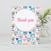 Lieve harten. Platte bedankkaart (Staand voorkant)