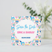 Lieve harten. Platte bedankkaart Kaart (Staand voorkant)