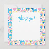 Lieve harten. Platte bedankkaart Kaart (Achterkant)