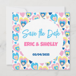 Lieve harten. Platte bedankkaart Kaart