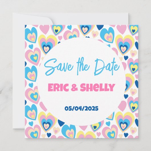 Lieve harten. Platte bedankkaart Kaart (Voorkant)