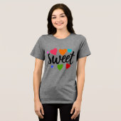 lieve harten Tri-Blend shirt (Voorkant volledig)