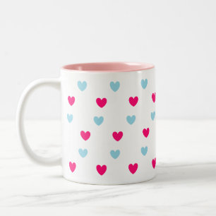 Lieve Harten Tweekleurige Koffiemok