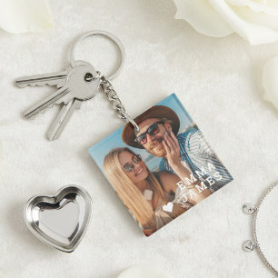 Lieve Hartfoto Steltjes Gepersonaliseerde Namen Sleutelhanger