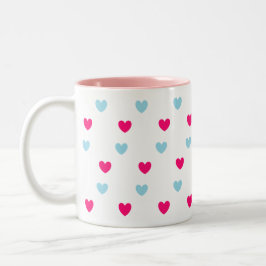 Lieve Hartjes Tweekleurige Koffiemok