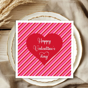 Lieve Hartjes Valentijnsdag Tafelservetten Servet