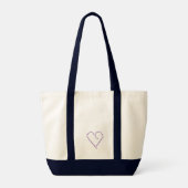 Lieve hartvormige tekst beste kattenmoeder jaar  tote bag (Achterkant)