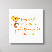 Lieve Heer help mij om te bidden Zonnebloem Christ Canvas Afdruk (Voorkant)