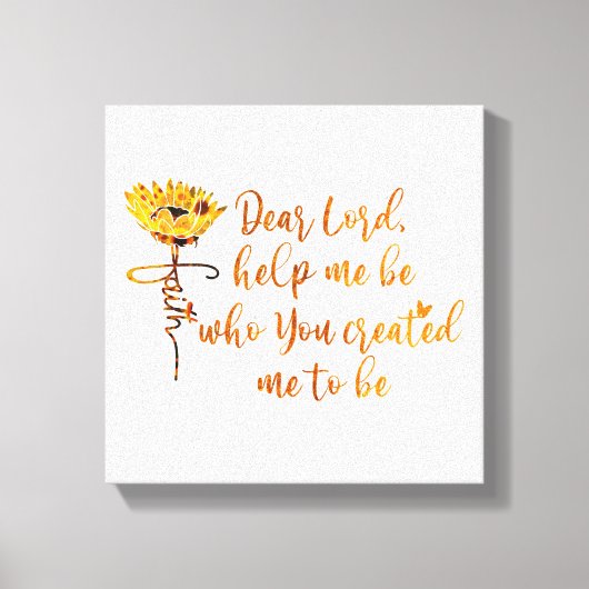 Lieve Heer help mij om te bidden Zonnebloem Christ Canvas Afdruk (Voorkant)