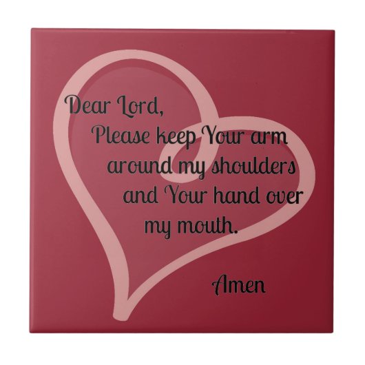 Lieve Heer houd je arm rond... Tegeltje (Voorkant)