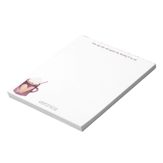 Lieve Heer, trek mijn dorst Hot Cocoa Blocnote (Linkerzijde)