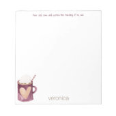 Lieve Heer, trek mijn dorst Hot Cocoa Blocnote (Voorkant)