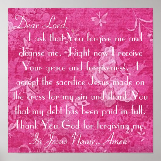 Lieve Heer, vergeef me en maak me Poster schoon. (Voorkant)