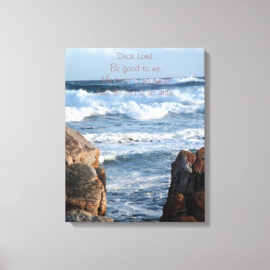 Lieve Heer, wees goed voor mij Ocean Canvas Afdruk (Voorkant)