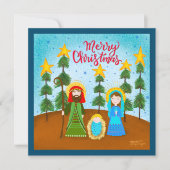 Lieve Heilige Familie Inspirerende Kerstkaart (Voorkant)