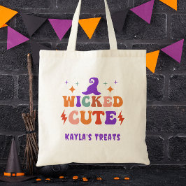 Lieve Heks Halloween Meisjes Kinderen Trick or Tre Tote Bag
