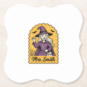 Lieve Heks Lerares Mevr Smith Vintage Halloween De Kartonnen Onderzetters