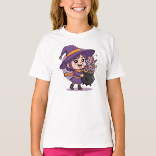 Lieve Heks met Snoep - Halloween Leuk Ontwerp T-shirt