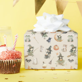 Lieve Heksenkinderen Halloween Verjaardag Cadeaupapier