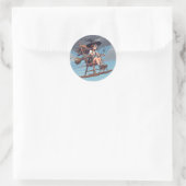 Lieve Heksenpiloot Ronde Sticker (Tas)