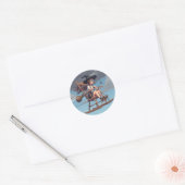 Lieve Heksenpiloot Ronde Sticker (Envelop)