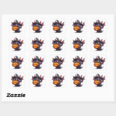 Lieve Heksenvleermuis met Jack O Lantern 🦇 Vierkante Sticker (Vel)