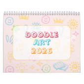 Lieve heldere Doodle 2026 Agenda Kalender (Hoes)