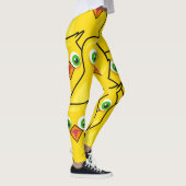 Lieve heldergele paaskikkers leggings (Rechts)