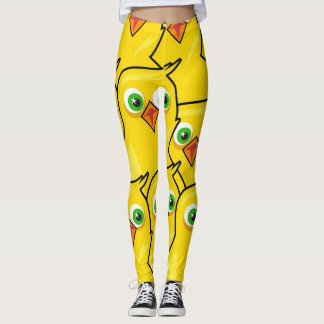 Lieve heldergele paaskikkers leggings