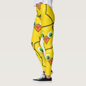 Lieve Heldergele paaskippen Leggings (Links)