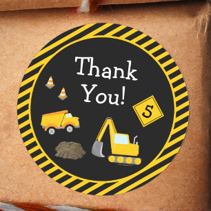 Lieve help, bedankt voor de goede dag van de bouw  ronde sticker