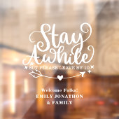 Lieve help, blijf weg, maar vertrek bij tien welko raamsticker (Vel 2)