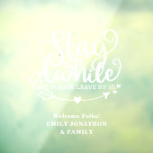 Lieve help, blijf weg, maar vertrek bij tien welko raamsticker (Vel 3)