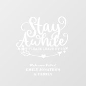 Lieve help, blijf weg, maar vertrek bij tien welko raamsticker (Vel)