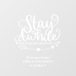 Lieve help, blijf weg, maar vertrek bij tien welko raamsticker