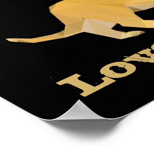 Lieve help om de leeuwenkub zwart-geel te bedienen poster (Hoek)