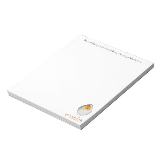 Lieve hemel, dank je Bird Notepad Notitieblok (Linkerzijde)