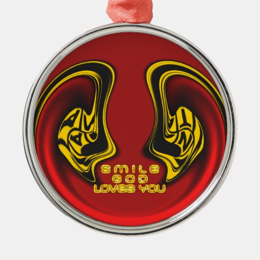 Lieve hemel houdt van je prachtige wonderbaarlijke metalen ornament (Voorkant)