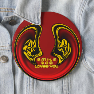 Lieve hemel houdt van je prachtige wonderbaarlijke ronde button 6,0 cm